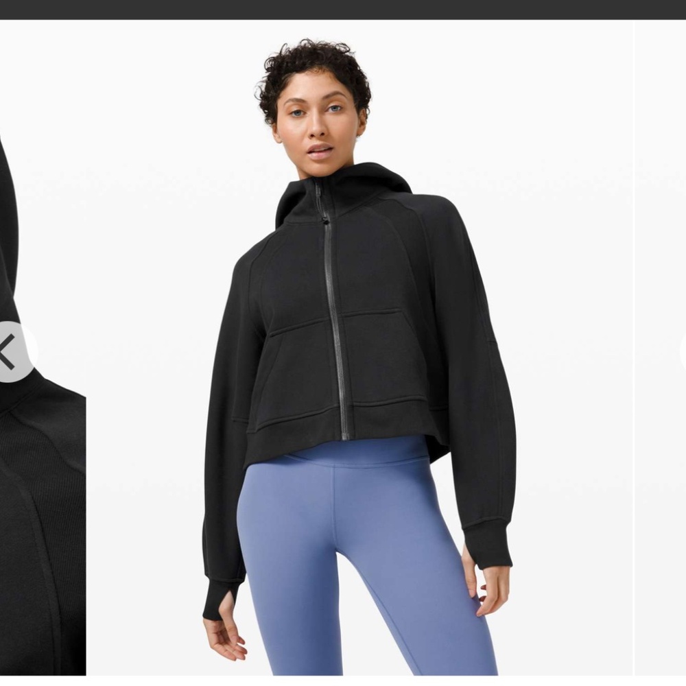 Lululemon Scuba Oversized Full Zip‎ Hoodie Black Women's Size XS S W3EOZS 3